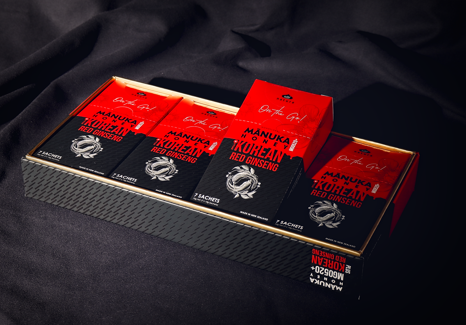 Mānuka Honey MGO520+ plus Korean Red Ginseng 28 Sachets Additional Image